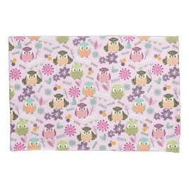 Cute Owl Pink Pillow Hoesje Kussensloop