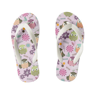 Cute Owl Pink. Teenslippers kind