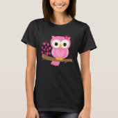 Cute Owl Pink Women's T-shirt (Voorkant)