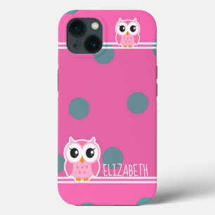 Cute Owl Polka Dots Case-Mate iPhone Case