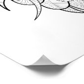 Cute Owl Portrait Doodle 2 Poster (Hoek)