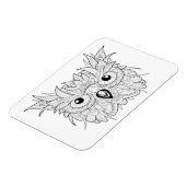 Cute Owl Portrait Doodle Magneet (Linkerzijde)