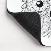 Cute Owl Portrait Doodle Muismat (Hoek)