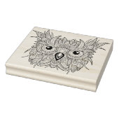 Cute Owl Portrait Doodle Rubberstempel (Stempel)