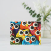 Cute Owl Post Card Briefkaart (Staand voorkant)