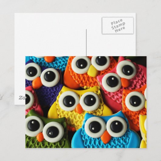 Cute Owl Post Card Briefkaart (Voorkant / Achterkant)