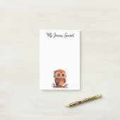 Cute Owl Post-it Notes (Op bureau)