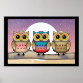 Cute Owl Poster (Voorkant)