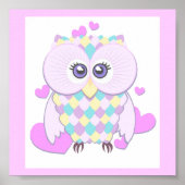 Cute Owl Poster (Voorkant)