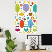 Cute Owl Poster (Thuiskantoor)
