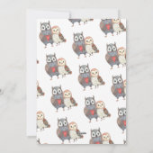 Cute Owl Pun Valentijnsdag Feestdagenkaart (Achterkant)