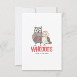 Cute Owl Pun Valentijnsdag Kaart
