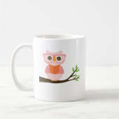 Cute Owl Reading Koffiemok (Links)
