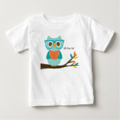 Cute Owl Reading Personalized Colorful Turquoise (Voorkant)