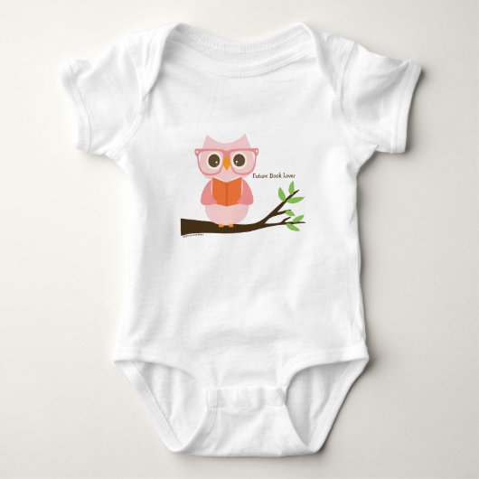Cute Owl Reading Romper (Voorkant)