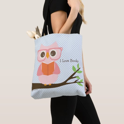 Cute Owl Reading Tote Bag (Dichtbij)