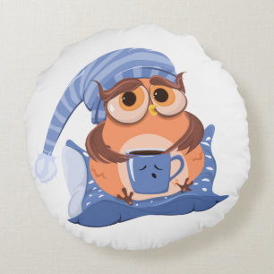 Cute Owl Rond Kussen