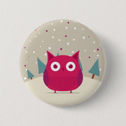 Cute owl ronde button 5,7 cm (Voorkant)