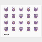 Cute Owl Ronde Sticker (Vel)
