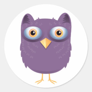 Cute Owl Ronde Sticker