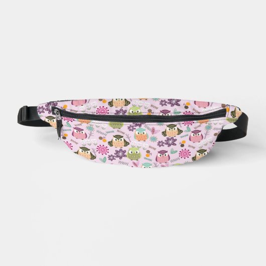 Cute Owl roze Heuptasje (Voorkant)