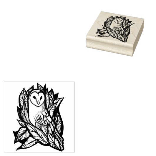 Cute Owl Rubberstempel (Gestempeld)