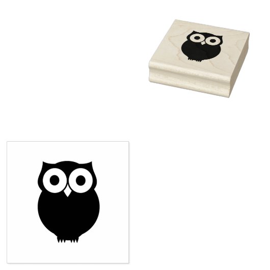 Cute Owl Rubberstempel (Gestempeld)
