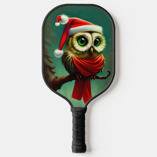 Cute Owl Rustic Victoriaans kerst Pickleball Paddle (Voorkant)