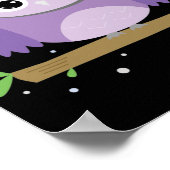 Cute owl 's nachts poster (Hoek)