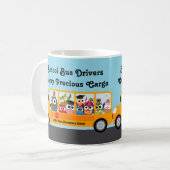 Cute Owl School Bus Driver Bedankt Koffiemok (Voorkant links)