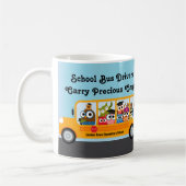 Cute Owl School Bus Driver Bedankt Koffiemok (Links)