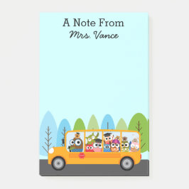 Cute Owl School Bus Driver Teacher Post-it® Notes