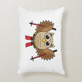 Cute Owl Skiing Cartoon Accent Kussen (Voorkant(Verticaal))