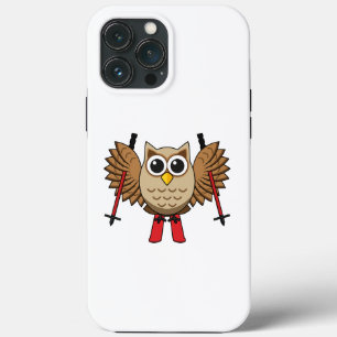 Cute Owl Skiing Cartoon Case-Mate iPhone Case