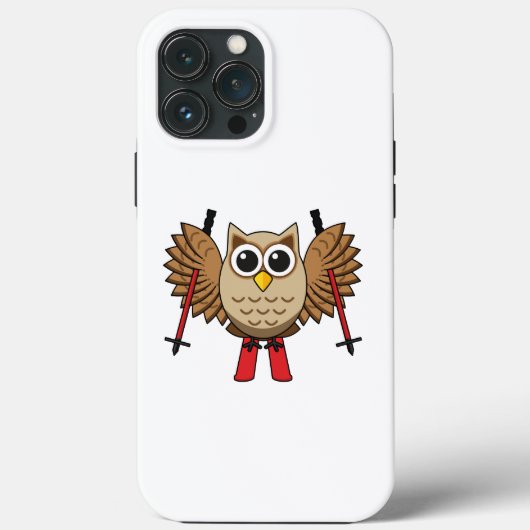 Cute Owl Skiing Cartoon Case-Mate iPhone Case (Achterkant)