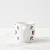 Cute Owl Skiing Cartoon Espresso Kop (Achterkant)
