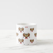Cute Owl Skiing Cartoon Espresso Kop (Voorkant)
