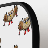 Cute Owl Skiing Cartoon Pickleball Paddle (Links Detail)