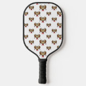 Cute Owl Skiing Cartoon Pickleball Paddle (Achterkant)