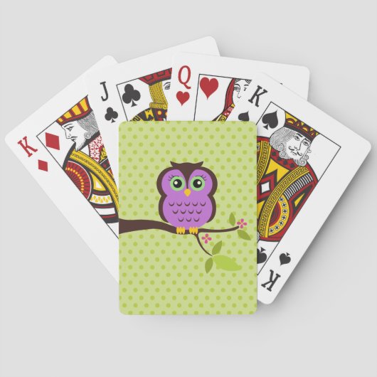 Cute Owl-spelkaarten Pokerkaarten (Achterkant)