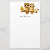 Cute Owl Stationery Briefpapier (Voorkant)