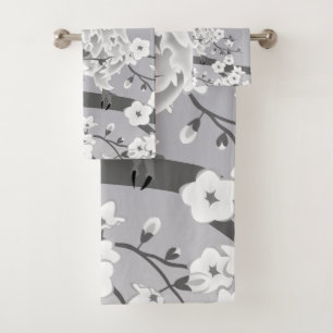 Cute Owl Taupe Grey Bad Handdoek