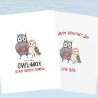 Cute Owl Teacher Valentijnsdag