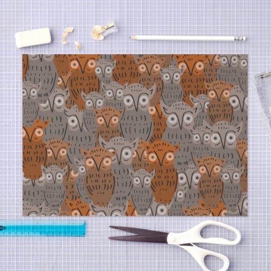 Cute Owl Tissue Paper Tissuepapier (Craft)