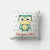 Cute Owl Triangle Pattern Custom Throw Pillow Kussen (Voorkant)