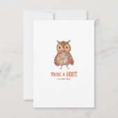 Cute Owl Valentijnsdag Kaart (Voorkant)