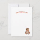 Cute Owl Valentijnsdag Kaart (Achterkant)
