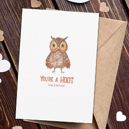 Cute Owl Valentijnsdag Kaart