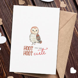 Cute Owl Valentijnsdag Kaart