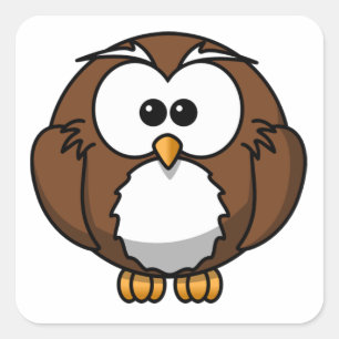 Cute Owl Vierkante Sticker